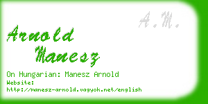 arnold manesz business card